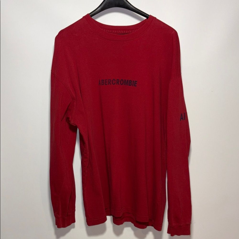 Vintage Abercrombie & Fitch Bold Red Long Sleeve Tee